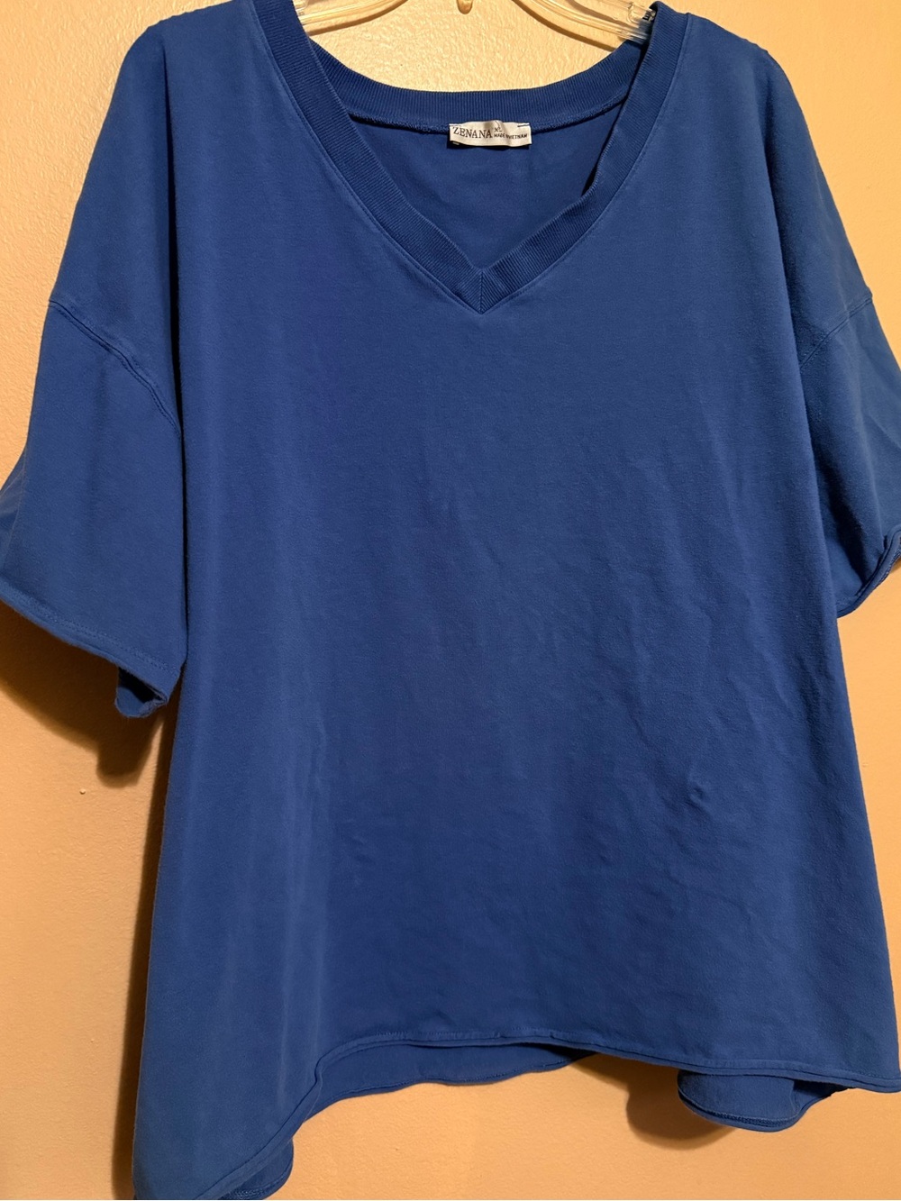 Zenana Outfitters Pale Royal Blue V-Neck Short Sleeve Tee